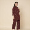 Shirt Pant CO-Ords Set Maroon Right Side
