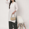 Women Loose Fit Green Polyester Trousers