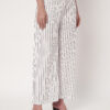 Women Loose Fit Polyester Trousers White
