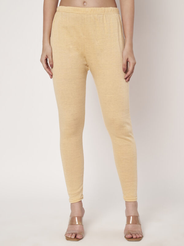 Women Winter Legging Cream Color