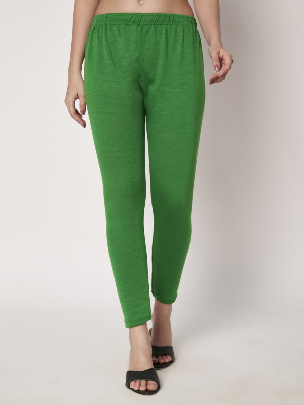 Women Winter Legging Green Color