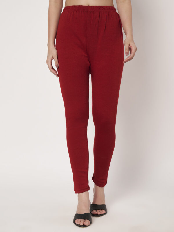 Women Winter Legging Maroon Color