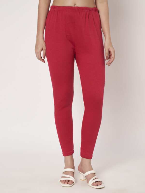 Women Winter Legging Red Color
