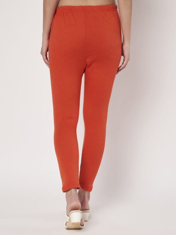 Women Winter Wear Legging Orange Color