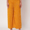 Womens Yellow Trousers Polyester Loose Fit
